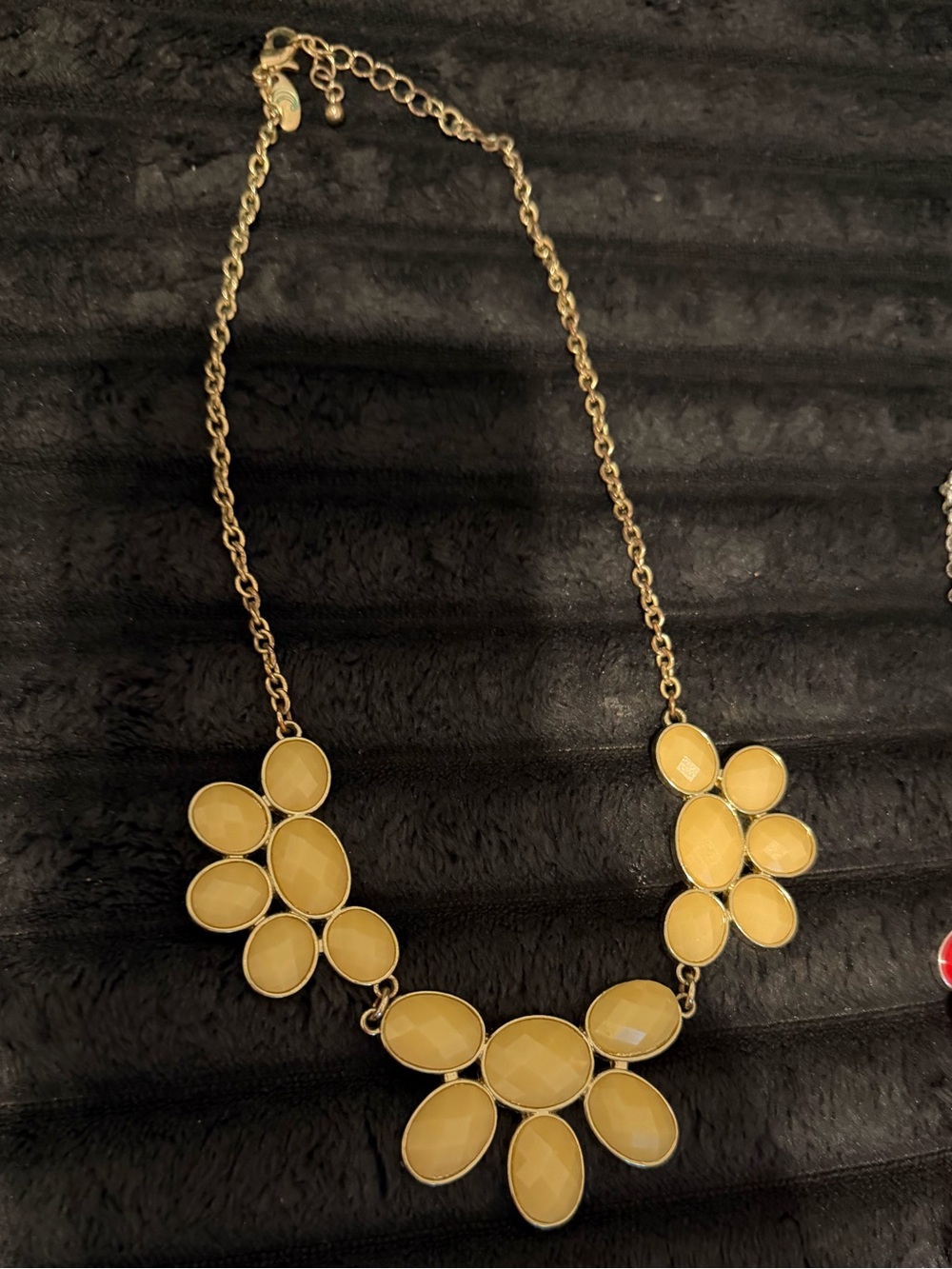 Yellow Statement Flower Bib Necklace - Women Jewelry